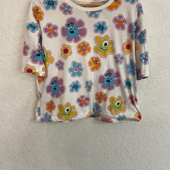 Disney Parks "Monsters, Inc." Floral Cinch-Hem T-Shirt - Picture 2 of 5